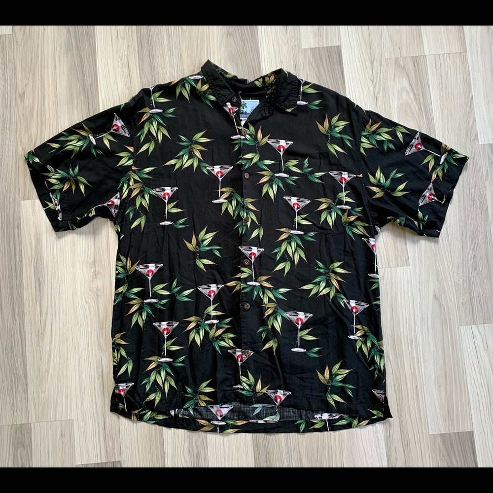 Blue Water Cocktail Hawaiian Button Down Shirt